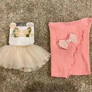 Baby Swaddle Set and picture outfit